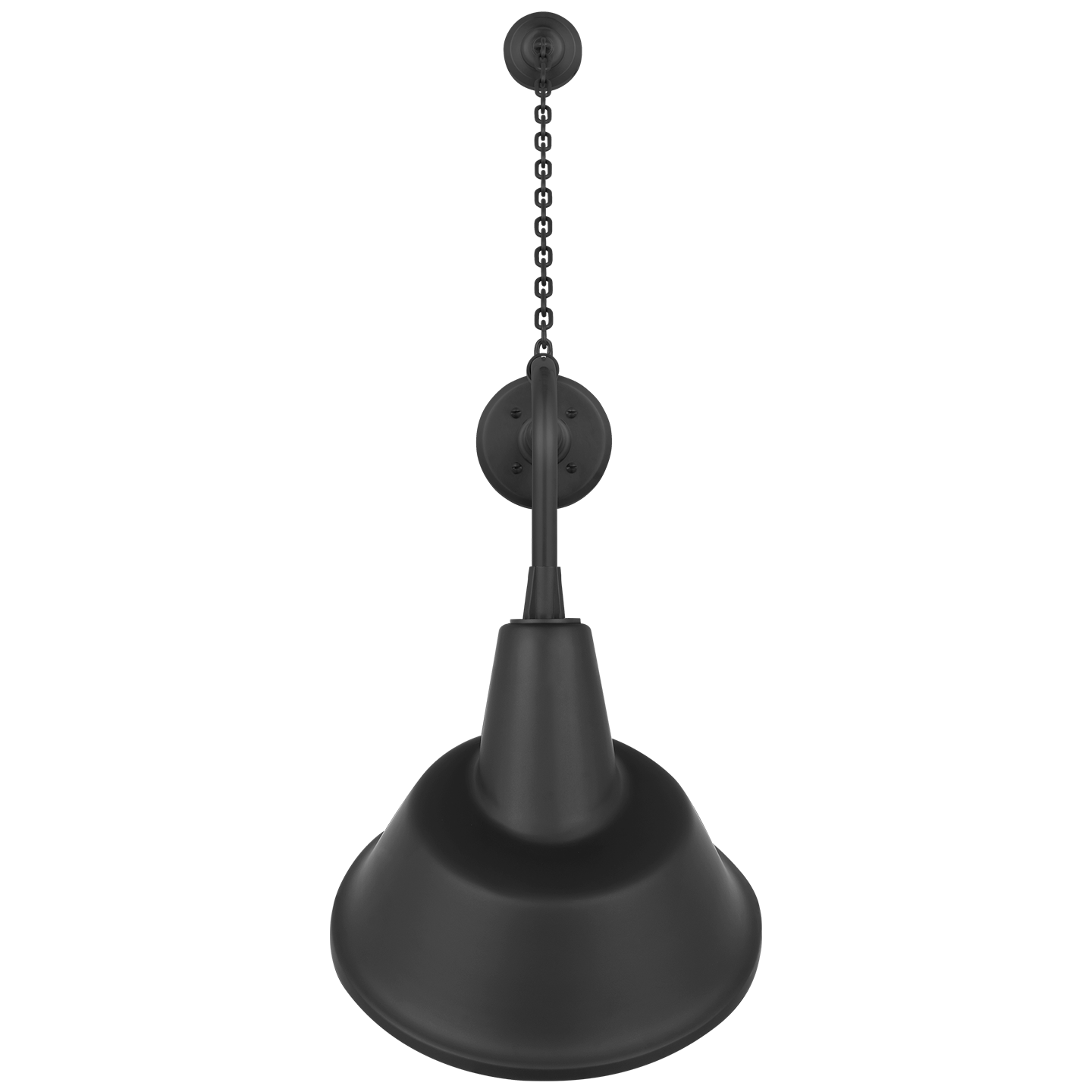 Academy 20" Anchored Rex Barn Light | Matte Black | 12.5 | 12.5" Matte Black Tilted Bowers Shade