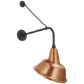 Academy 20" Anchored Rex Barn Light | Matte Black | 12.5 | 12.5" Soft Copper Tilted Bowers Shade