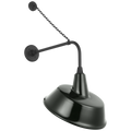 Academy 20" Anchored Rex Barn Light | Matte Black | 16 | 16" Green Tilted Bowers Shade