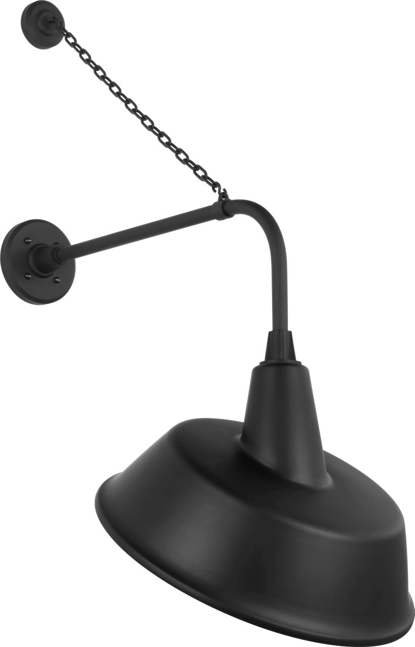 Academy 20" Anchored Rex Barn Light | Matte Black | 16 | 16" Matte Black Tilted Bowers Shade