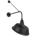 Academy 20" Anchored Rex Barn Light | Matte Black | 16 | 16" Matte Black Tilted Bowers Shade