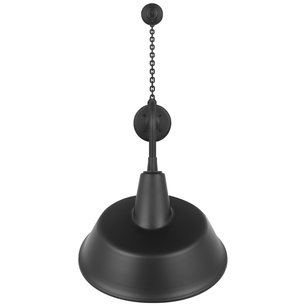 Academy 20" Anchored Rex Barn Light | Matte Black | 16 | 16" Matte Black Tilted Bowers Shade