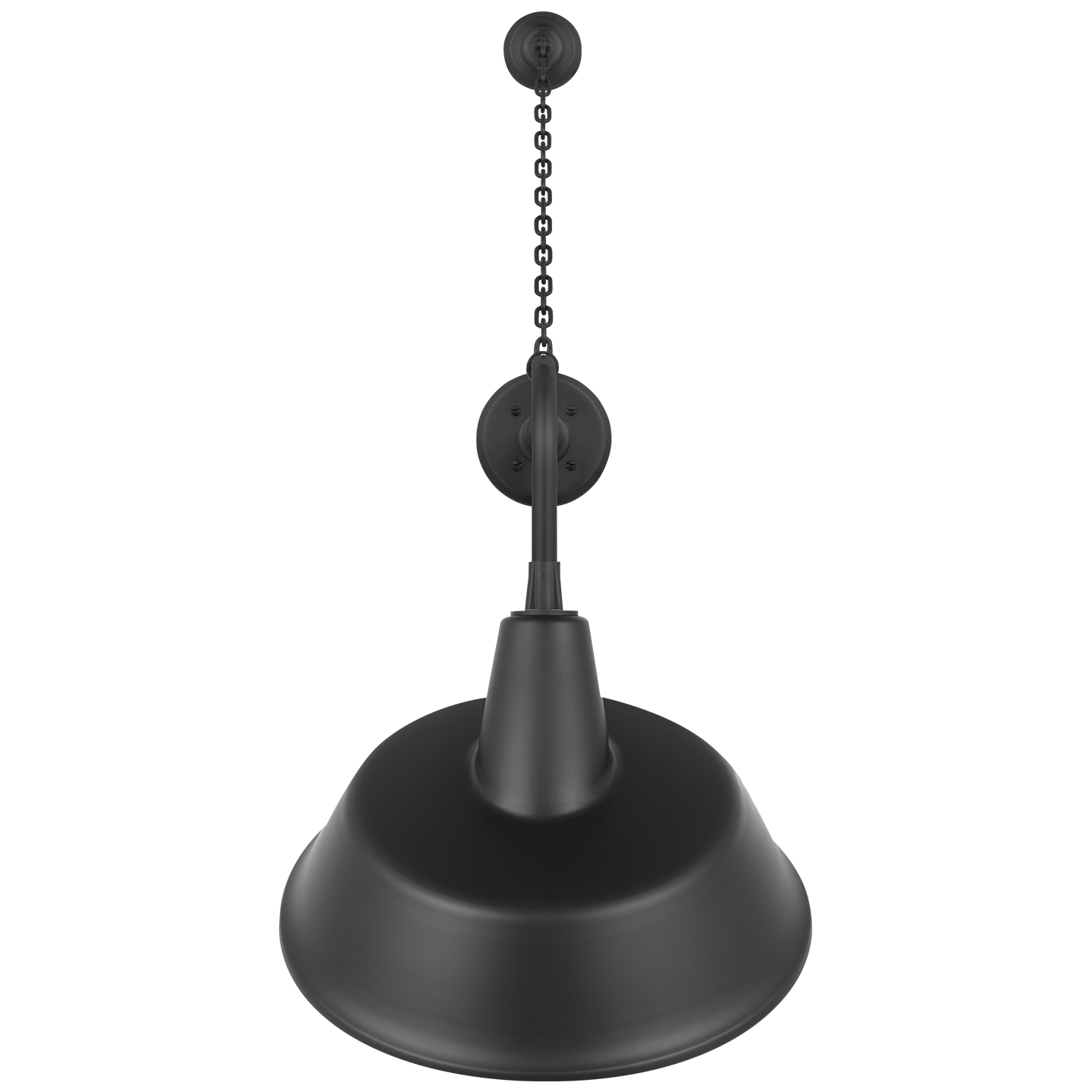 Academy 20" Anchored Rex Barn Light | Matte Black | 16 | 16" Matte Black Tilted Bowers Shade