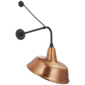 Academy 20" Anchored Rex Barn Light | Matte Black | 16 | 16" Soft Copper Tilted Bowers Shade