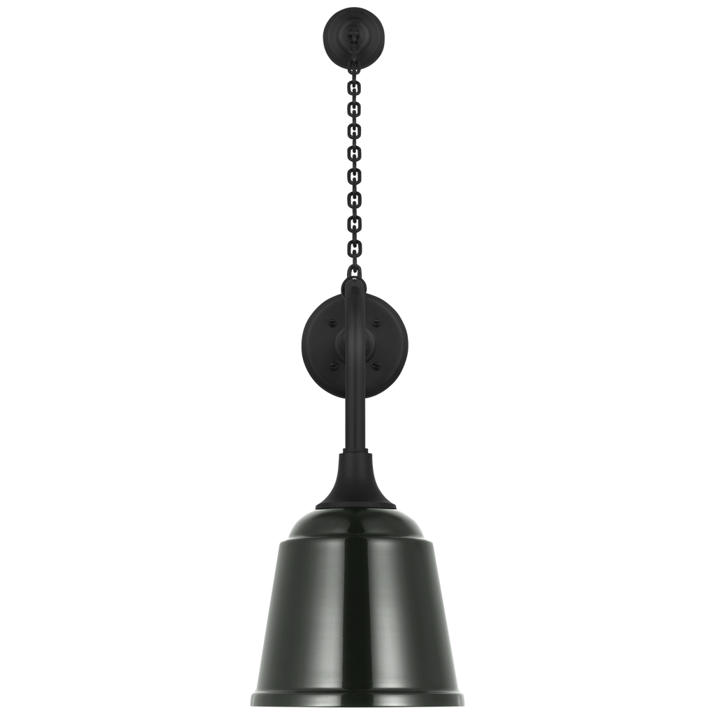Academy 20" Anchored Rex Barn Light | Matte Black | 8 | 8" Green Rockhouse Shade