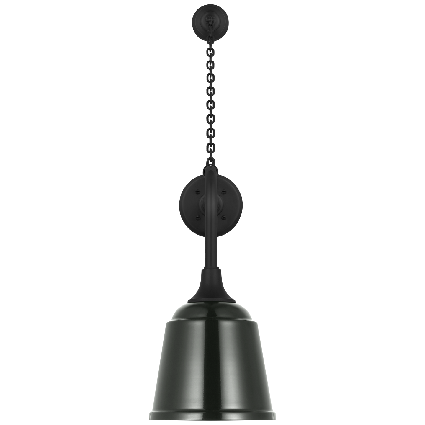 Academy 20" Anchored Rex Barn Light | Matte Black | 8 | 8" Green Rockhouse Shade