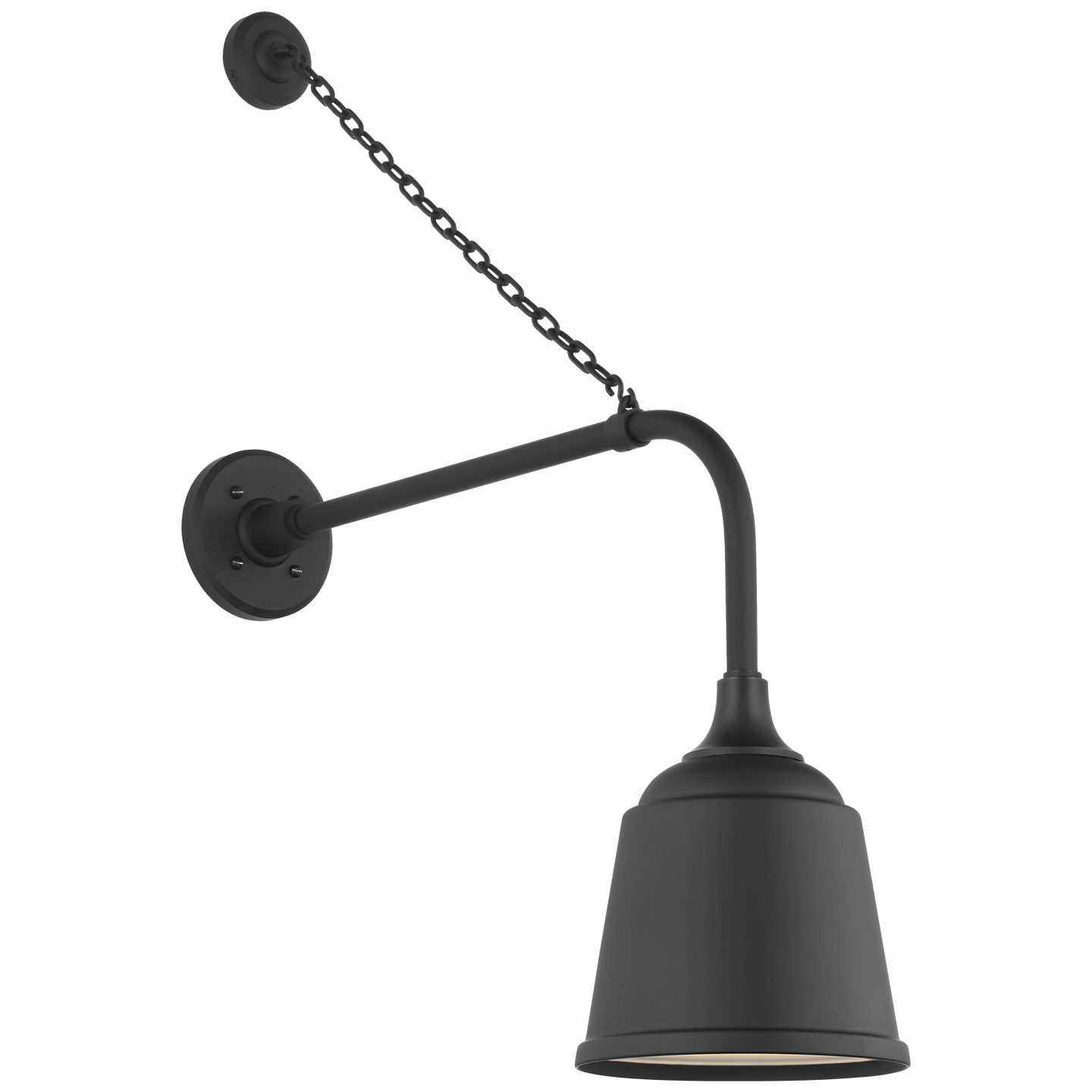 Academy 20" Anchored Rex Barn Light | Matte Black | 8 | 8" Matte Black Rockhouse Shade