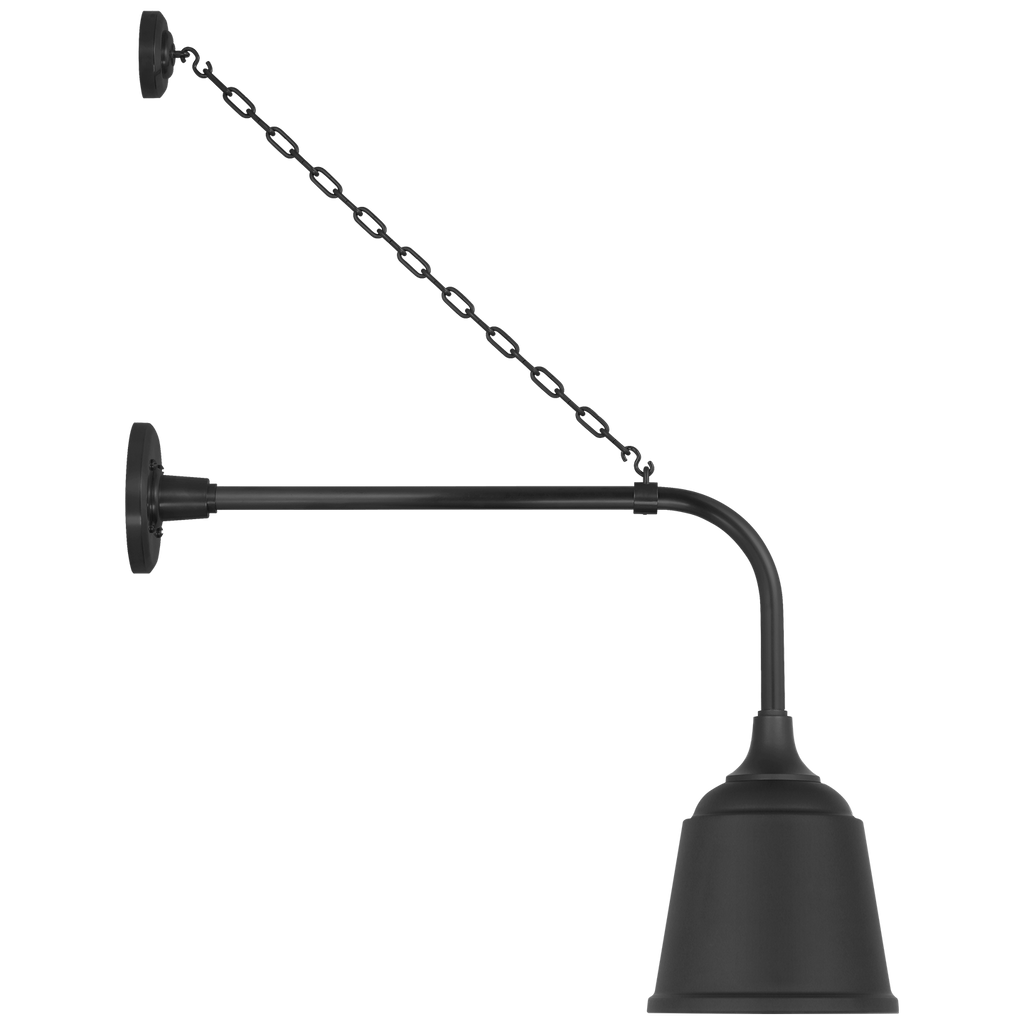 Academy 20" Anchored Rex Barn Light | Matte Black | 8 | 8" Matte Black Rockhouse Shade