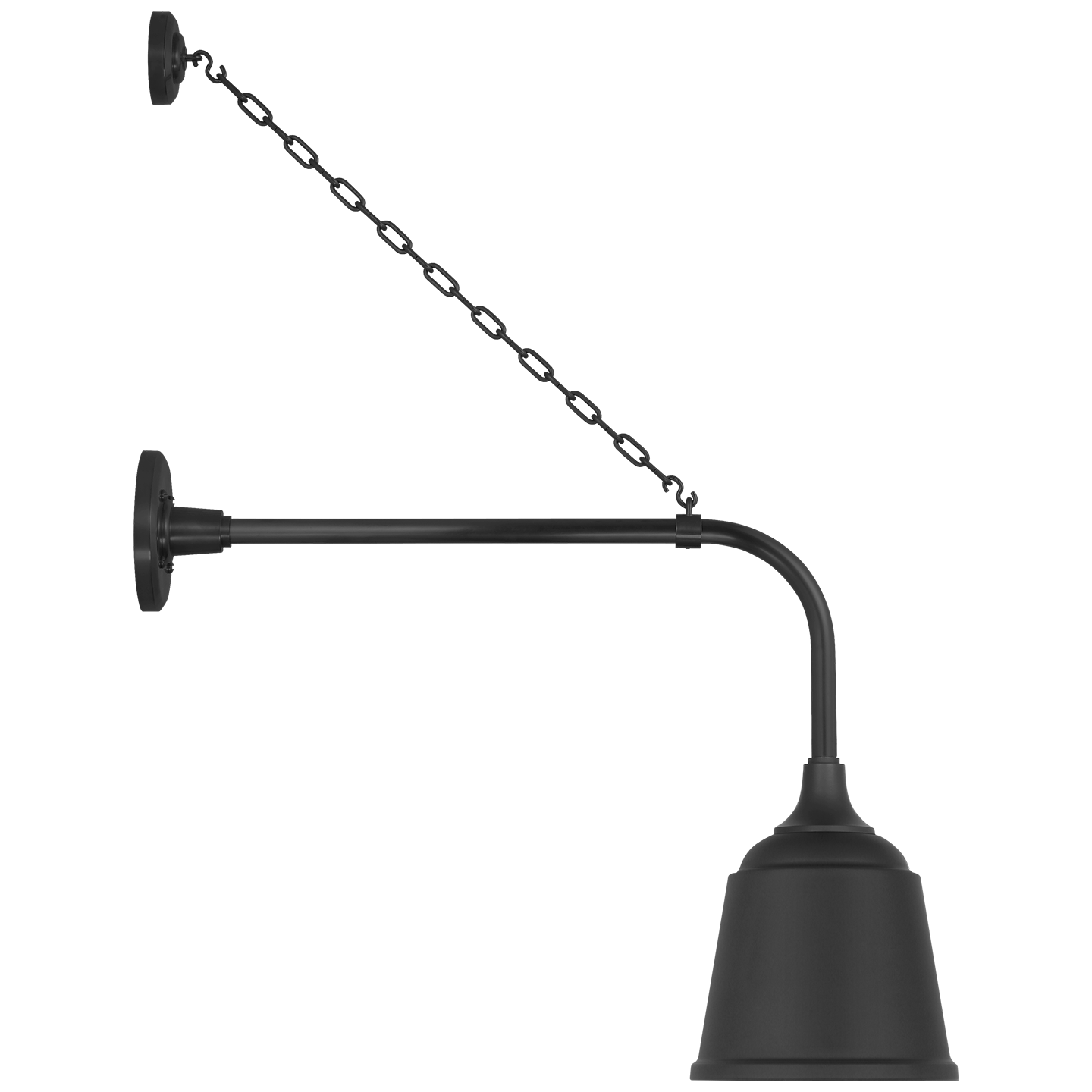 Academy 20" Anchored Rex Barn Light | Matte Black | 8 | 8" Matte Black Rockhouse Shade