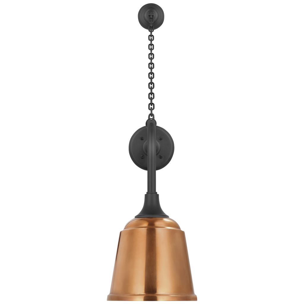 Academy 20" Anchored Rex Barn Light | Matte Black | 8 | 8" Soft Copper Rockhouse Shade