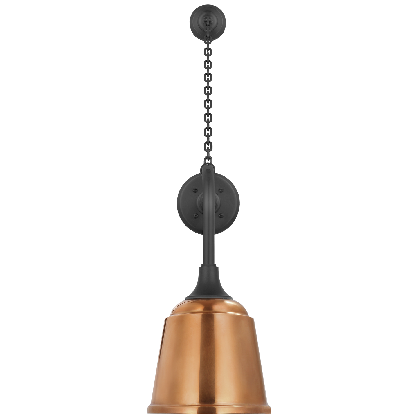 Academy 20" Anchored Rex Barn Light | Matte Black | 8 | 8" Soft Copper Rockhouse Shade