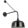Academy 20" Anchored Rex Barn Light | Matte Black | 12.5 | 12.5" Green Rockhouse Shade