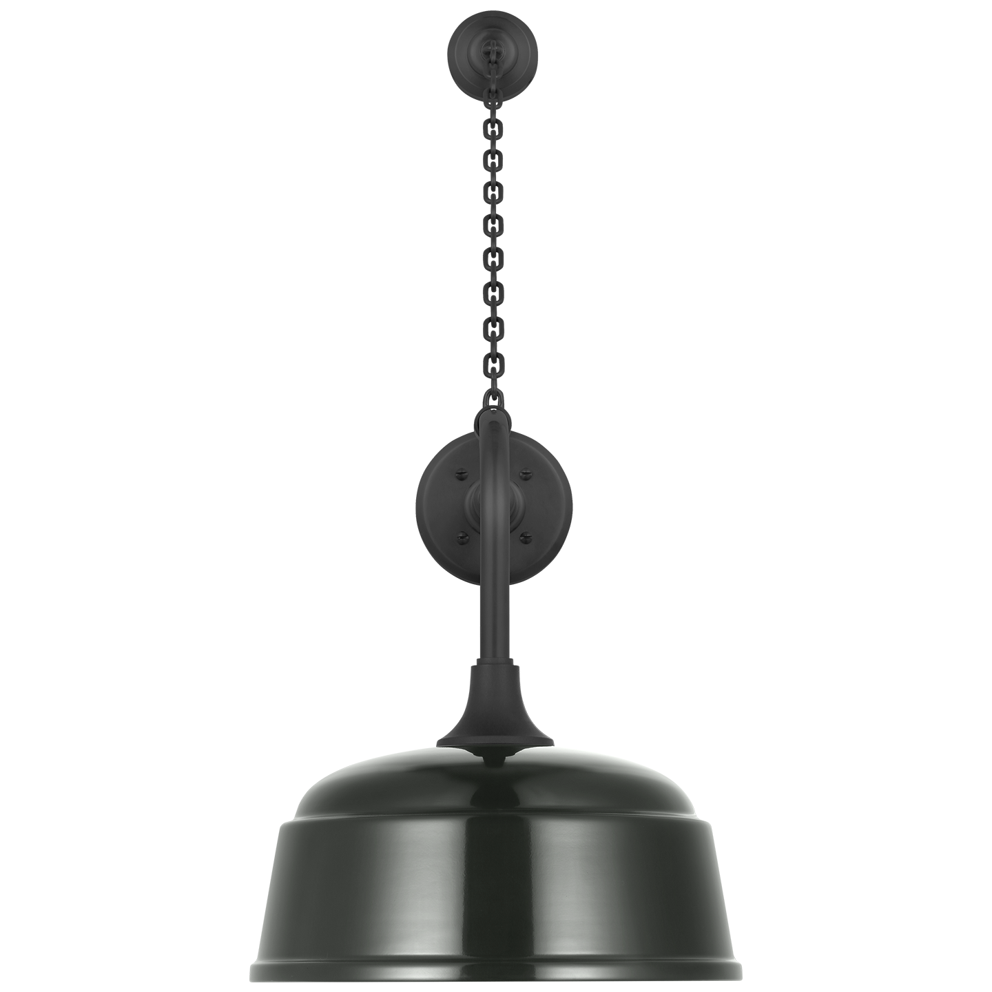 Academy 20" Anchored Rex Barn Light | Matte Black | 12.5 | 12.5" Green Rockhouse Shade