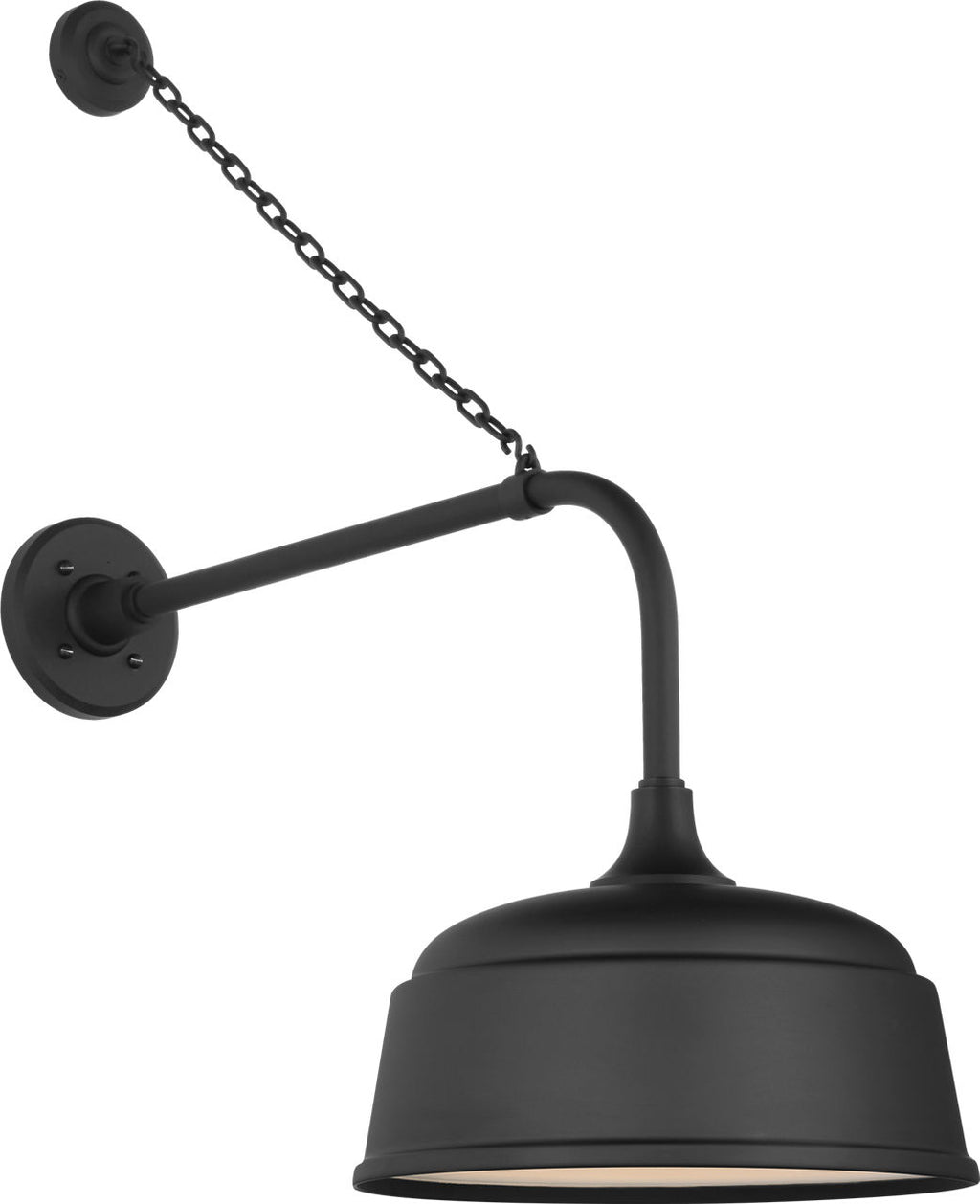 Academy 20" Anchored Rex Barn Light | Matte Black | 12.5 | 12.5" Matte Black Rockhouse Shade