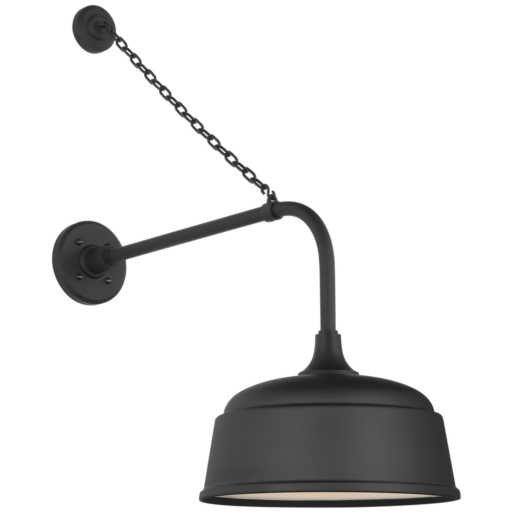Academy 20" Anchored Rex Barn Light | Matte Black | 12.5 | 12.5" Matte Black Rockhouse Shade