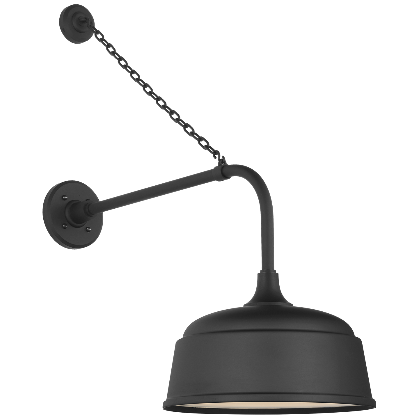 Academy 20" Anchored Rex Barn Light | Matte Black | 12.5 | 12.5" Matte Black Rockhouse Shade