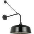 Academy 20" Anchored Rex Barn Light | Matte Black | 16 | 16" Green Rockhouse Shade