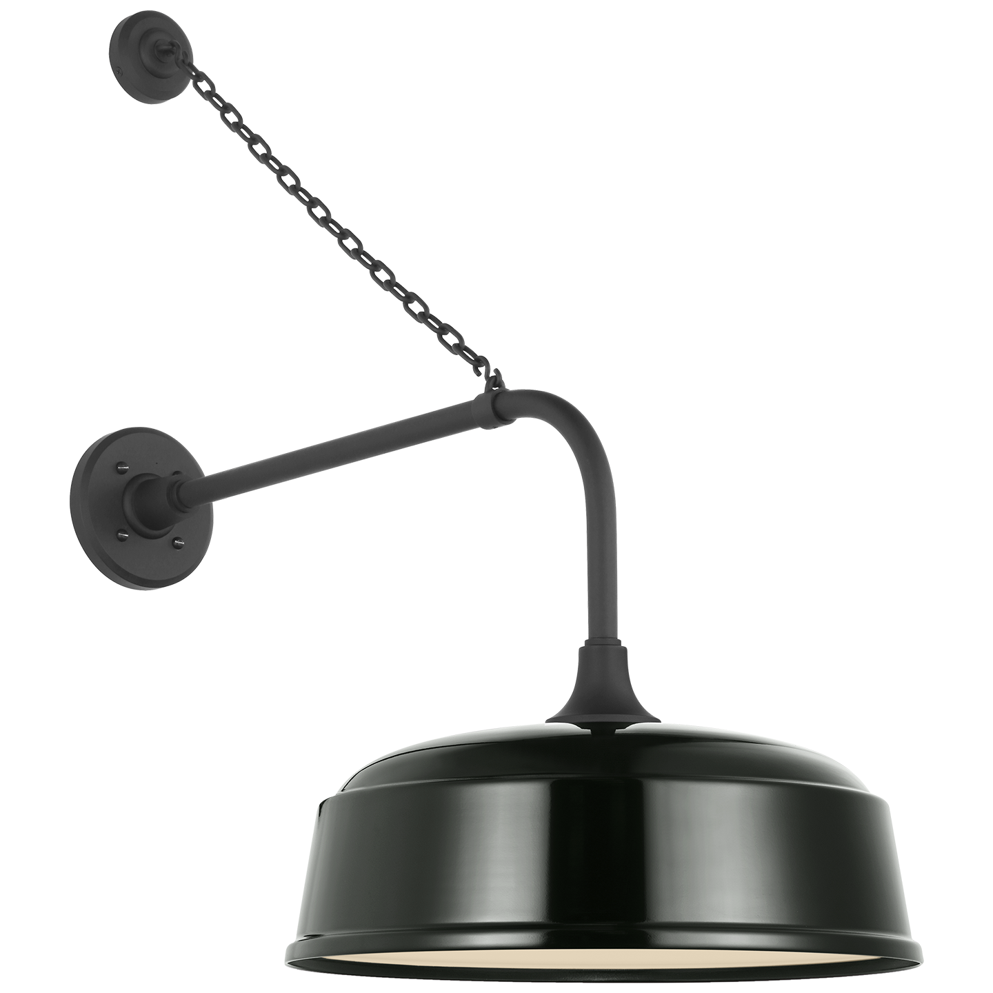 Academy 20" Anchored Rex Barn Light | Matte Black | 16 | 16" Green Rockhouse Shade