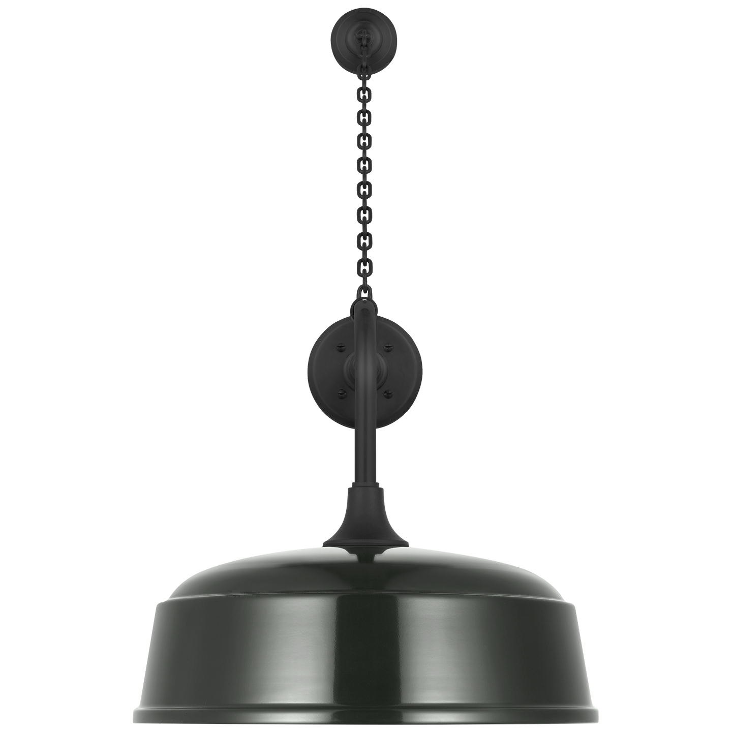 Academy 20" Anchored Rex Barn Light | Matte Black | 16 | 16" Green Rockhouse Shade