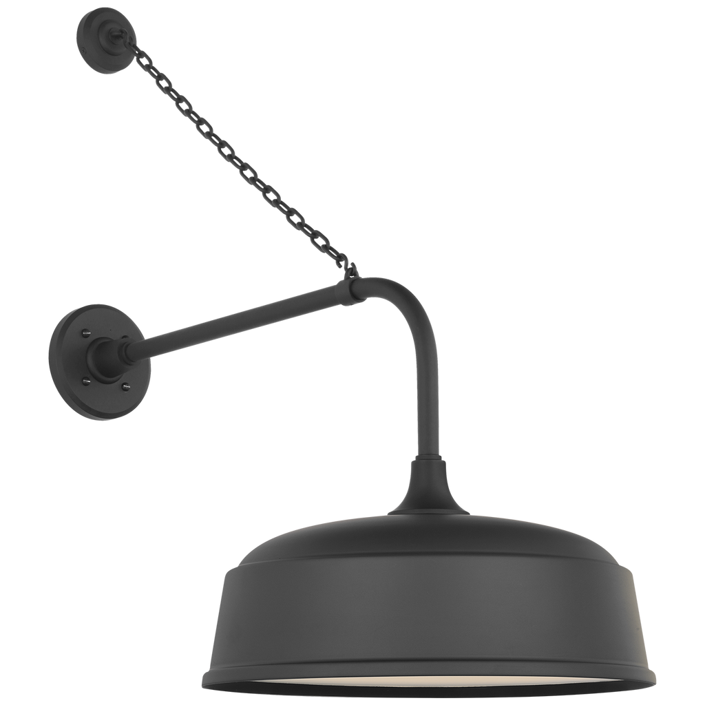 Academy 20" Anchored Rex Barn Light | Matte Black | 16 | 16" Matte Black Rockhouse Shade
