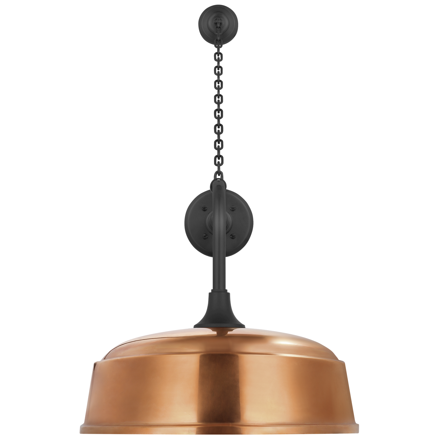 Academy 20" Anchored Rex Barn Light | Matte Black | 16 | 16" Soft Copper Rockhouse Shade