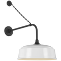 Academy 20" Anchored Rex Barn Light | Matte Black | 16 | 16" White Rockhouse Shade