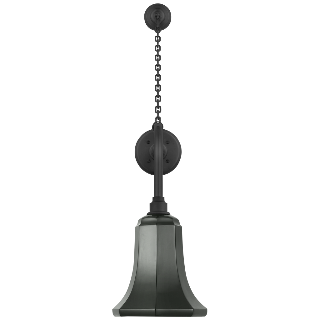 Academy 20" Anchored Rex Barn Light | Matte Black | 7.5 | 7.5" Green Savannah Shade