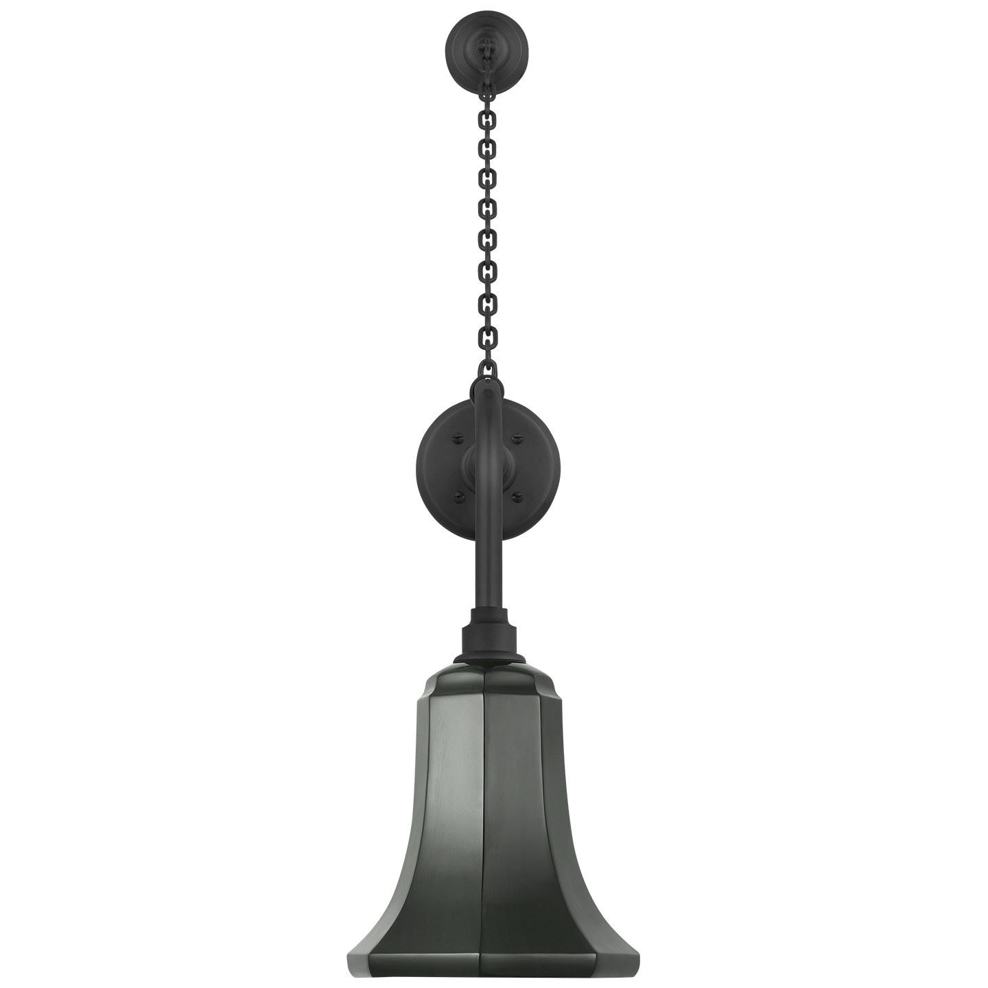 Academy 20" Anchored Rex Barn Light | Matte Black | 7.5 | 7.5" Green Savannah Shade