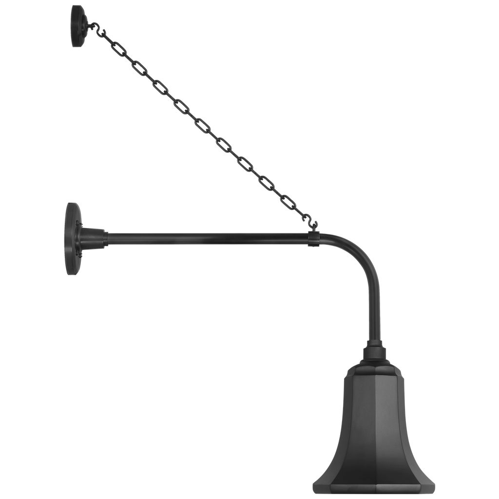 Academy 20" Anchored Rex Barn Light | Matte Black | 7.5 | 7.5" Matte Black Savannah Shade
