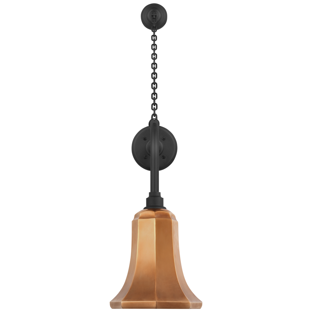 Academy 20" Anchored Rex Barn Light | Matte Black | 7.5 | 7.5" Soft Copper Savannah Shade