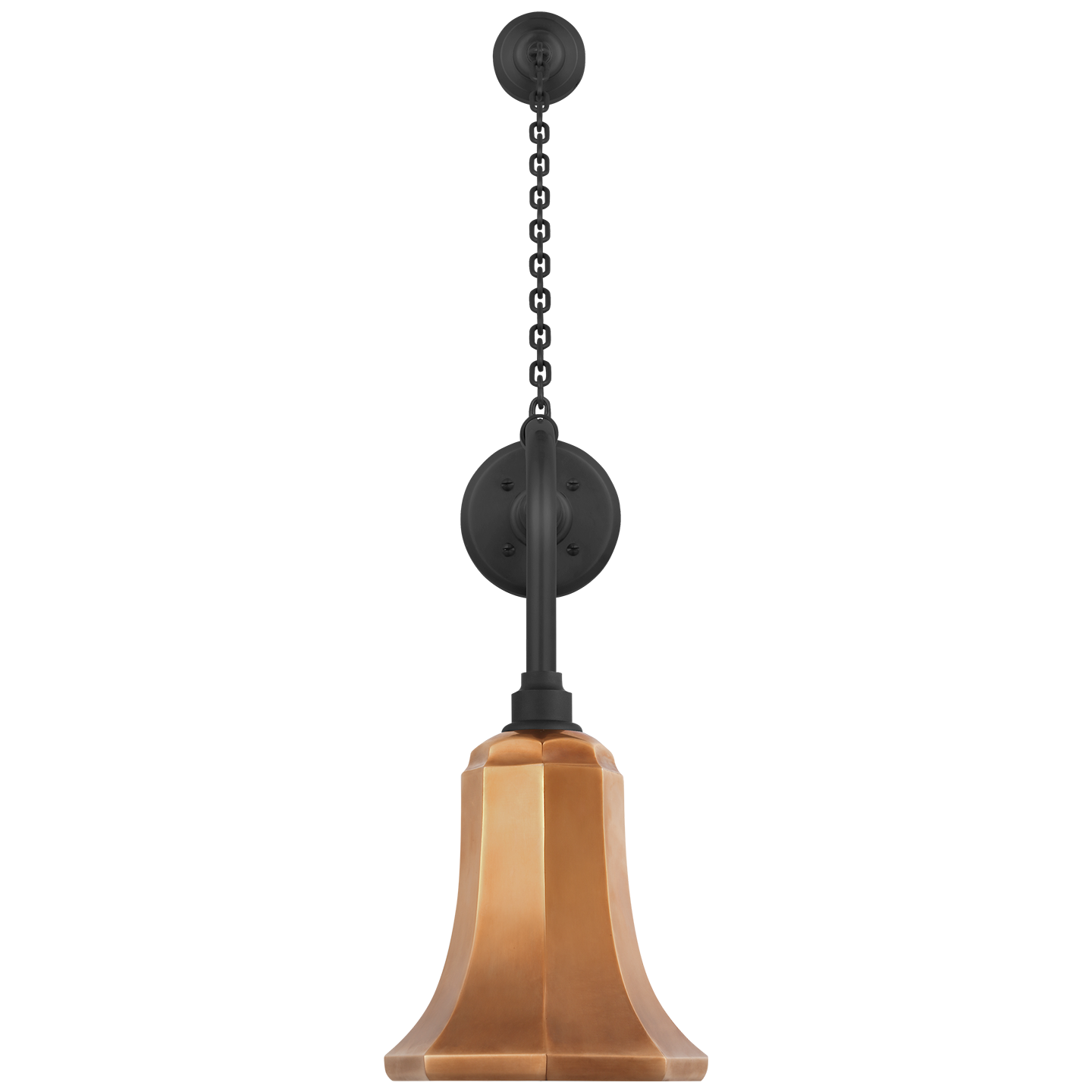 Academy 20" Anchored Rex Barn Light | Matte Black | 7.5 | 7.5" Soft Copper Savannah Shade