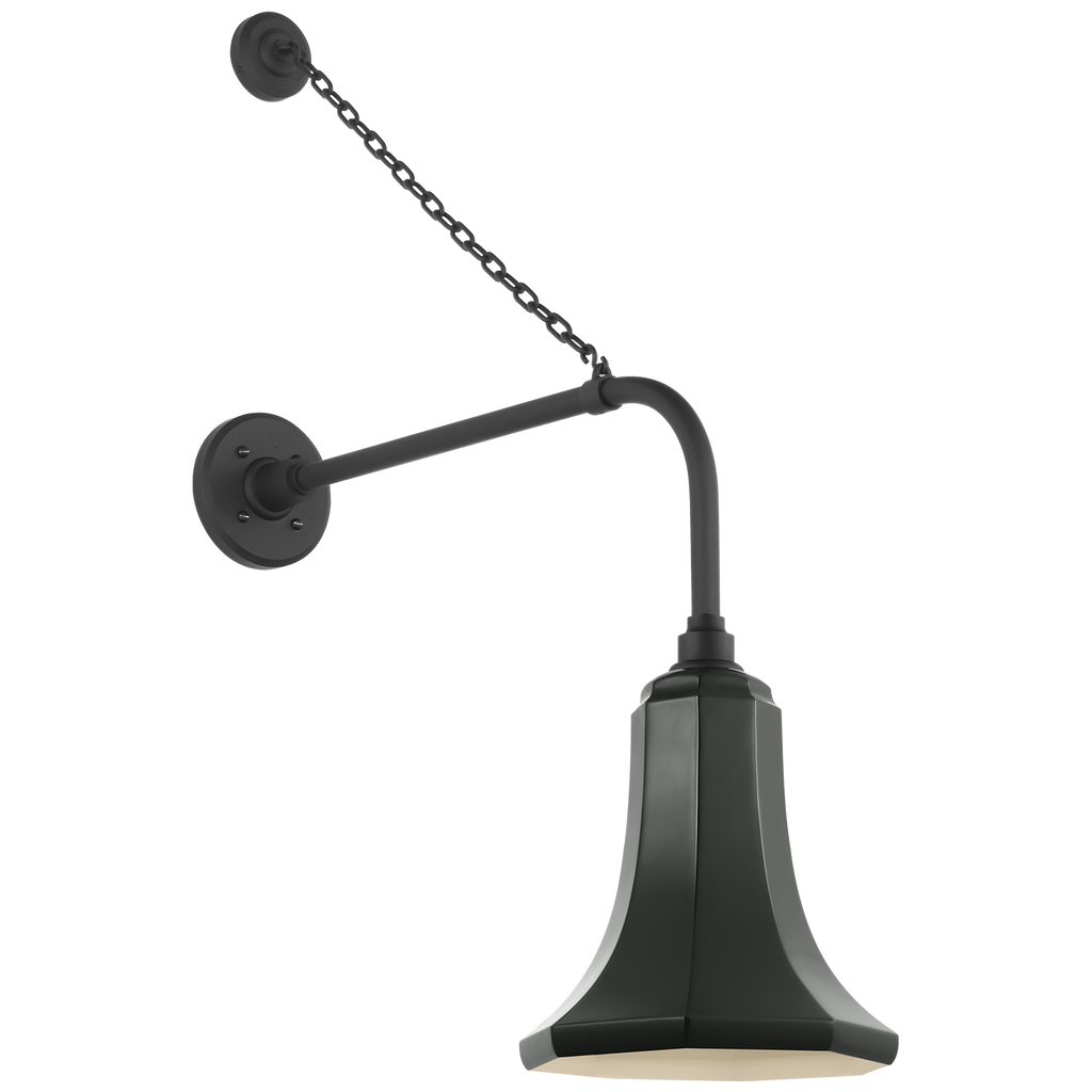 Academy 20" Anchored Rex Barn Light | Matte Black | 9.25 | 9.25" Green Savannah Shade