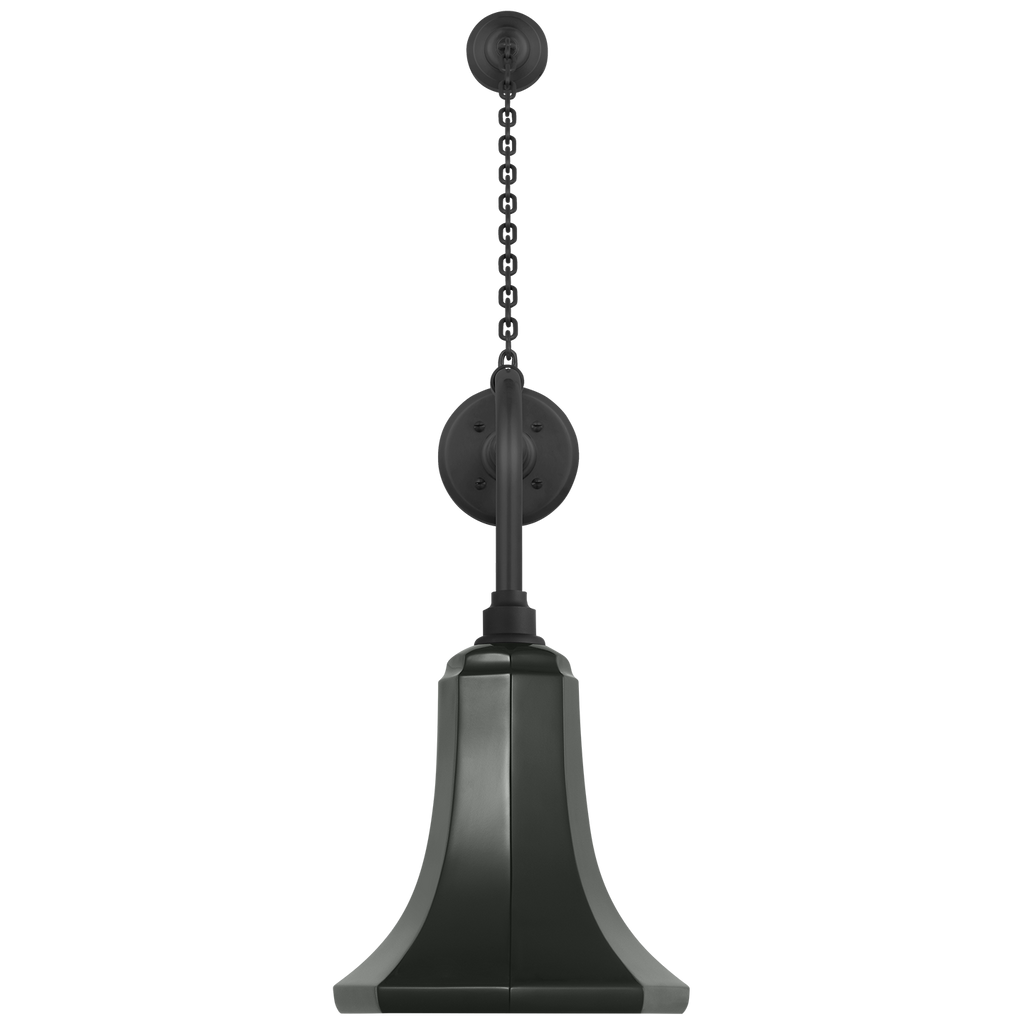 Academy 20" Anchored Rex Barn Light | Matte Black | 9.25 | 9.25" Green Savannah Shade