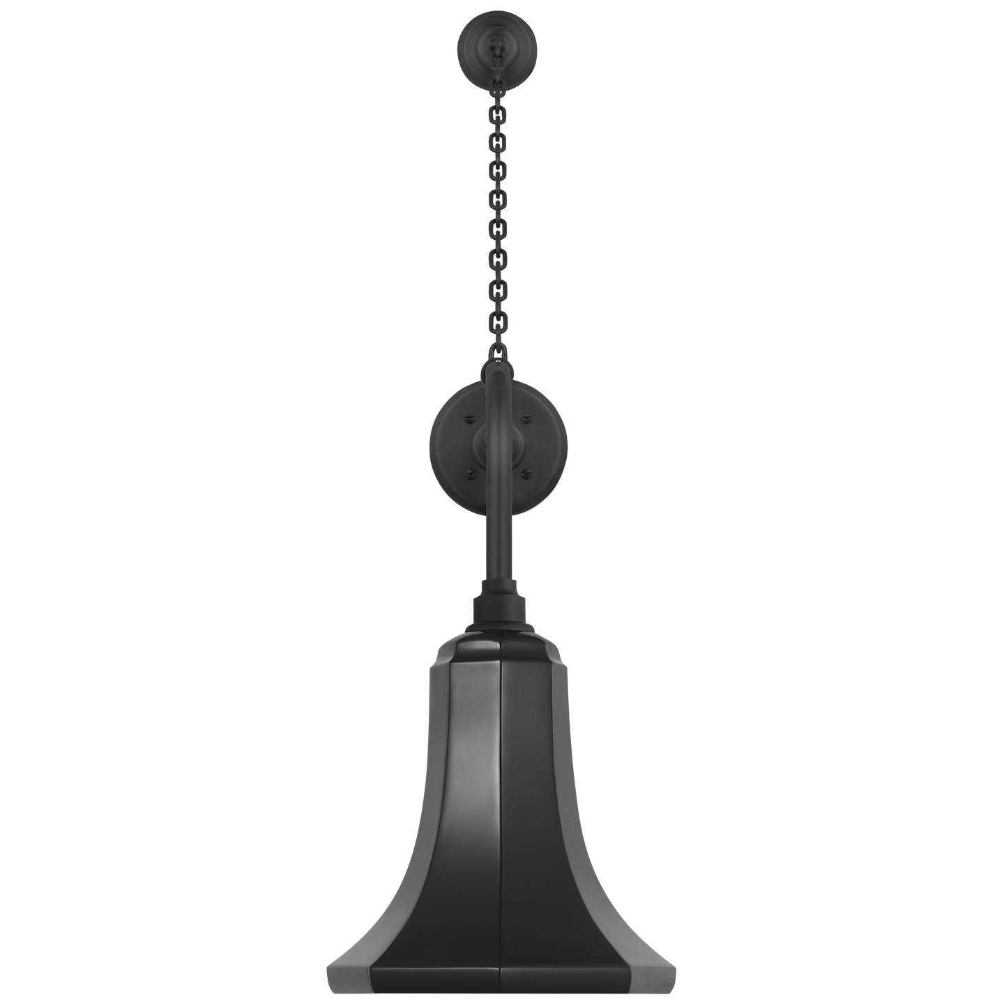 Academy 20" Anchored Rex Barn Light | Matte Black | 9.25 | 9.25" Green Savannah Shade