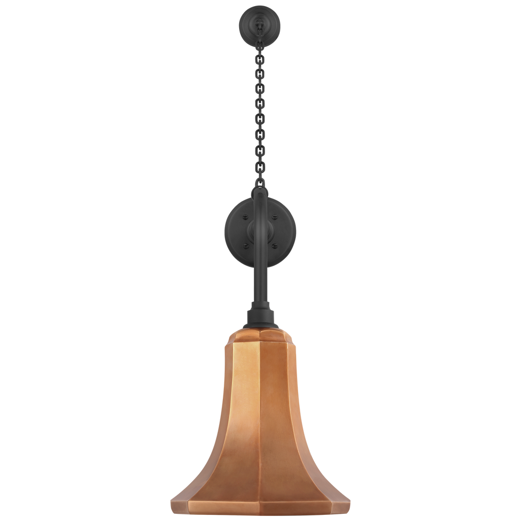 Academy 20" Anchored Rex Barn Light | Matte Black | 9.25 | 9.25" Soft Copper Savannah Shade