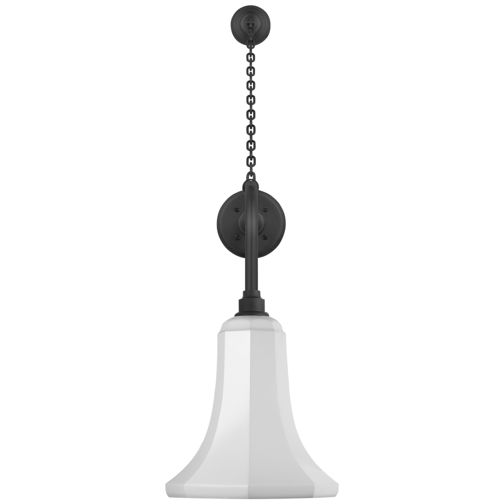 Academy 20" Anchored Rex Barn Light | Matte Black | 9.25 | 9.25" White Savannah Shade