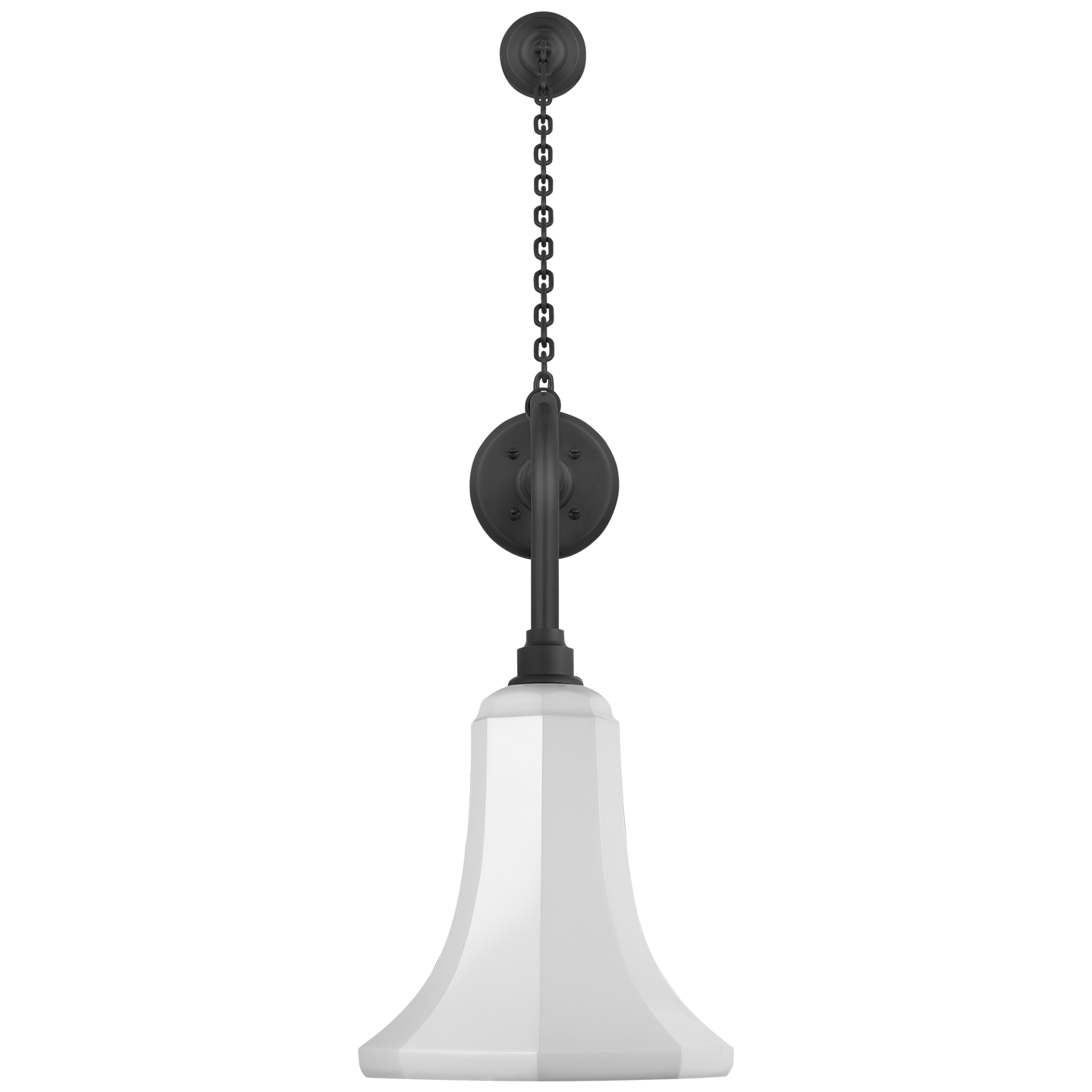 Academy 20" Anchored Rex Barn Light | Matte Black | 9.25 | 9.25" White Savannah Shade