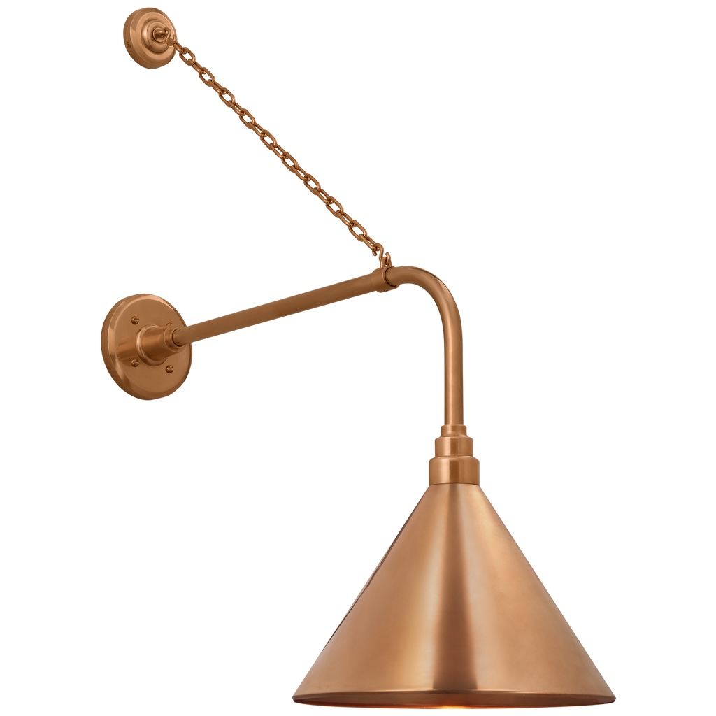 Academy 20" Anchored Rex Barn Light | Soft Copper | 12.5 | 12.5" Soft Copper Conical Savannah Shade