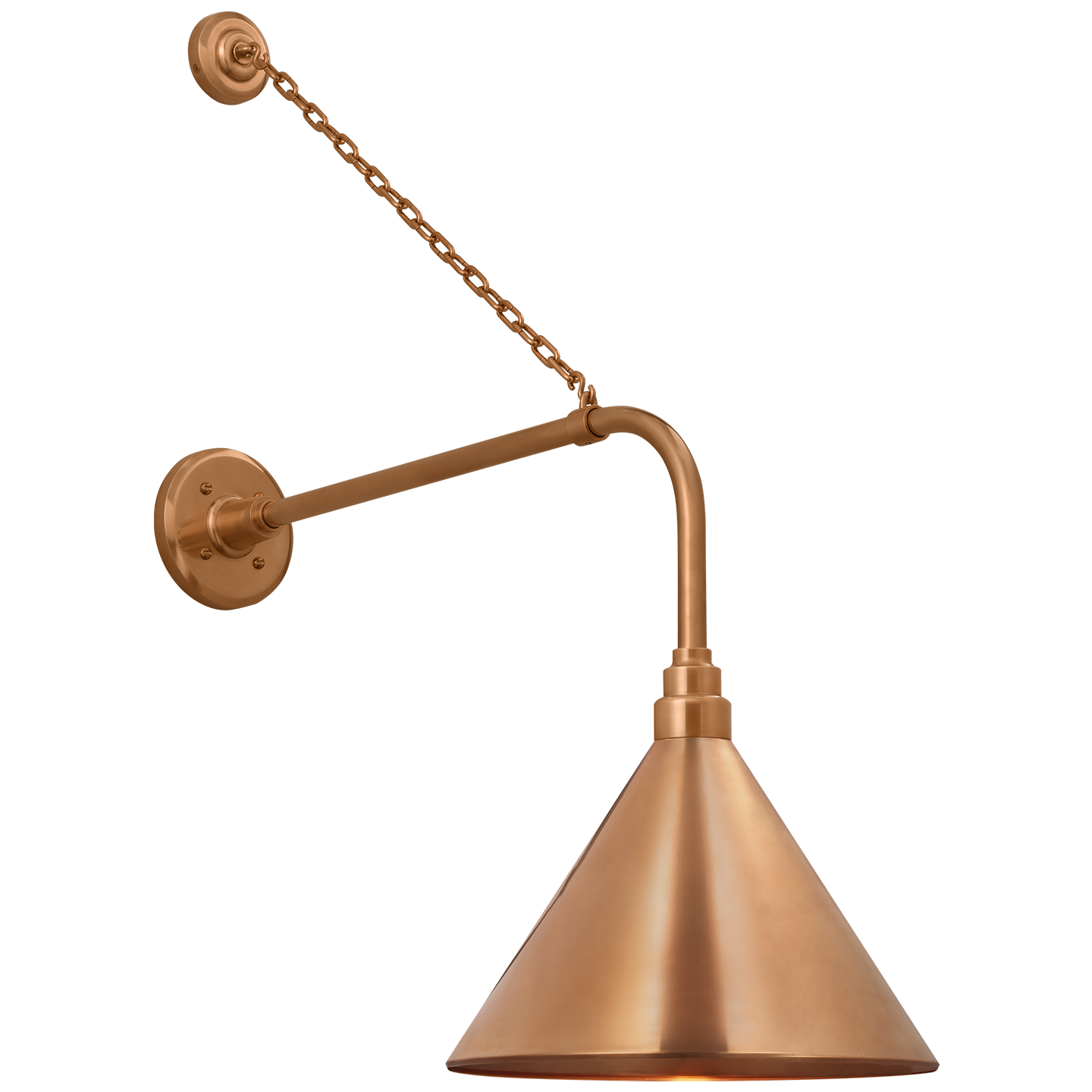 Academy 20" Anchored Rex Barn Light | Soft Copper | 12.5 | 12.5" Soft Copper Conical Savannah Shade