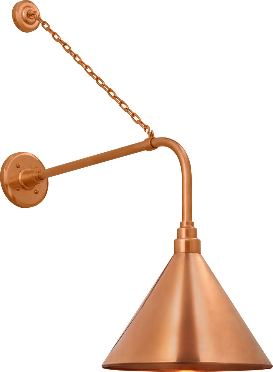 Academy 20" Anchored Rex Barn Light | Soft Copper | 12.5 | 12.5" Soft Copper Conical Savannah Shade