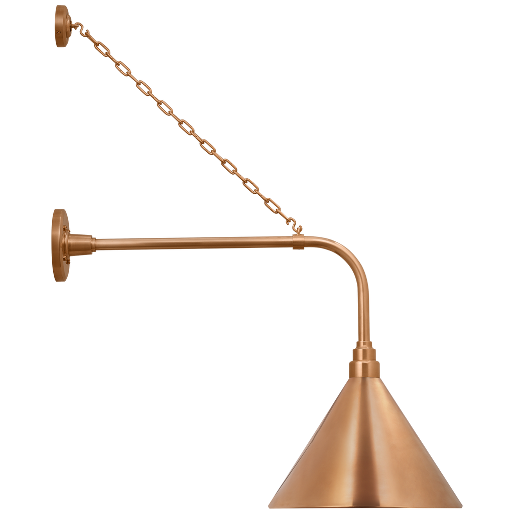 Academy 20" Anchored Rex Barn Light | Soft Copper | 12.5 | 12.5" Soft Copper Conical Savannah Shade