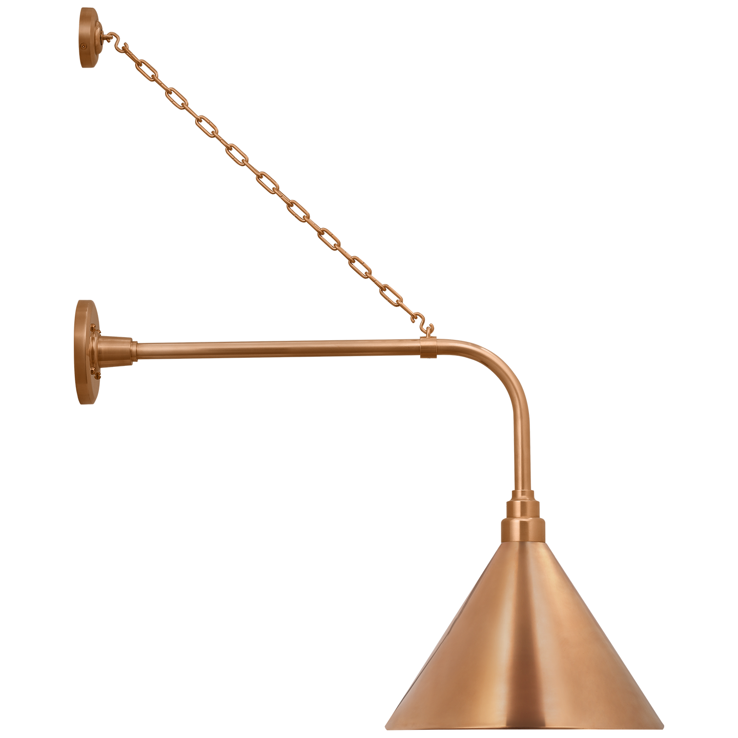 Academy 20" Anchored Rex Barn Light | Soft Copper | 12.5 | 12.5" Soft Copper Conical Savannah Shade