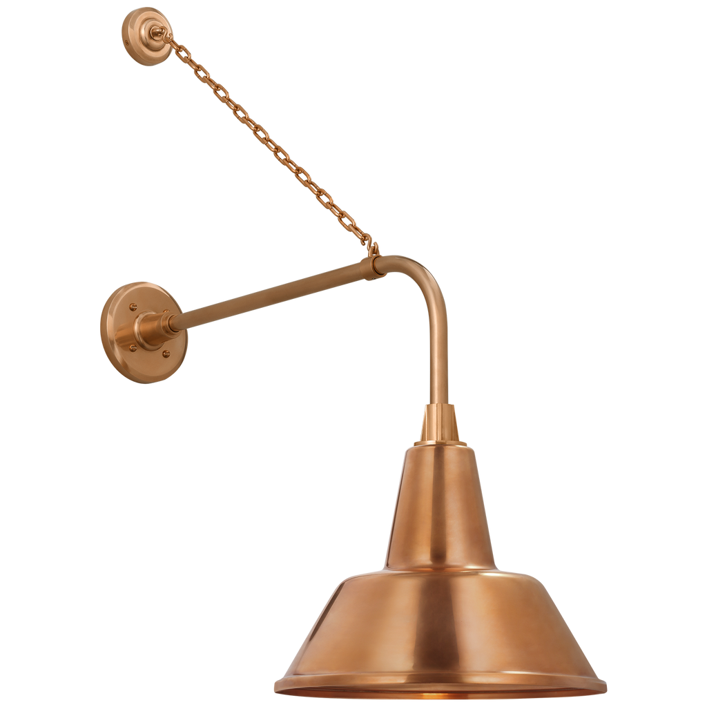 Academy 20" Anchored Rex Barn Light | Soft Copper | 12.5 | 12.5" Soft Copper Bowers Shade