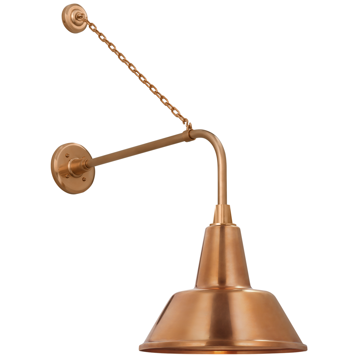 Academy 20" Anchored Rex Barn Light | Soft Copper | 12.5 | 12.5" Soft Copper Bowers Shade