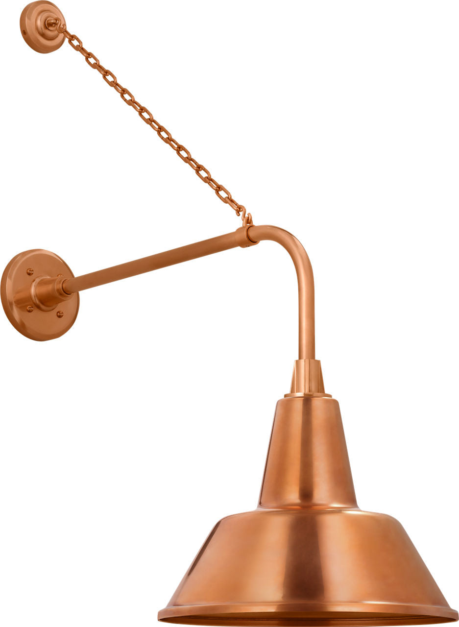 Academy 20" Anchored Rex Barn Light | Soft Copper | 12.5 | 12.5" Soft Copper Bowers Shade