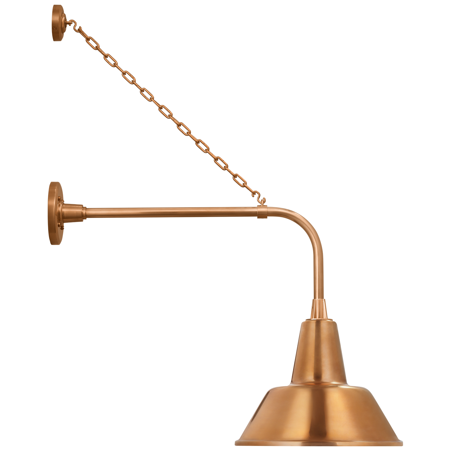 Academy 20" Anchored Rex Barn Light | Soft Copper | 12.5 | 12.5" Soft Copper Bowers Shade