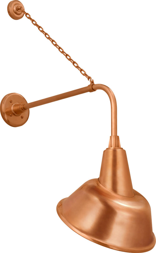 Academy 20" Anchored Rex Barn Light | Soft Copper | 12.5 | 12.5" Soft Copper Tilted Bowers Shade