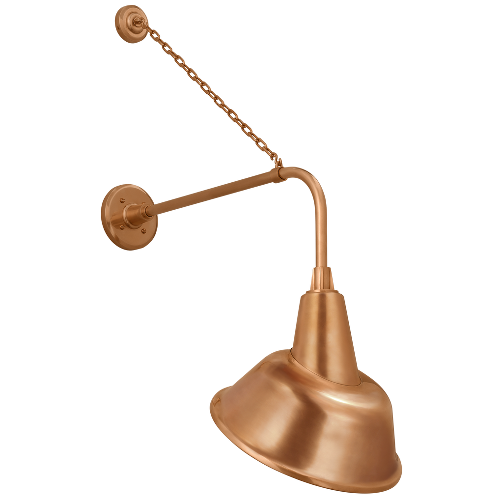 Academy 20" Anchored Rex Barn Light | Soft Copper | 12.5 | 12.5" Soft Copper Tilted Bowers Shade