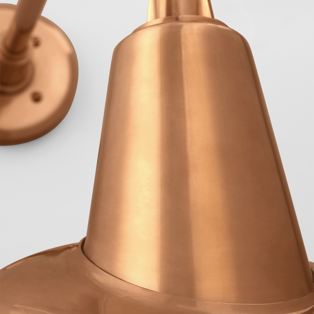 Academy 20" Anchored Rex Barn Light | Soft Copper | 12.5 | 12.5" Soft Copper Tilted Bowers Shade