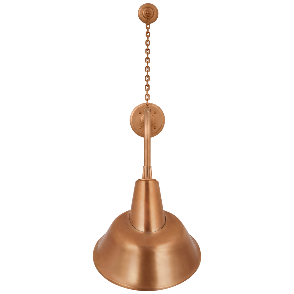 Academy 20" Anchored Rex Barn Light | Soft Copper | 12.5 | 12.5" Soft Copper Tilted Bowers Shade